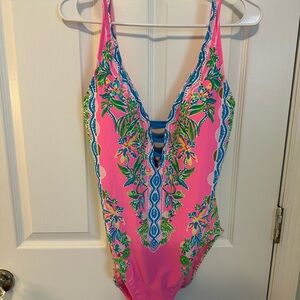 Lilly Pulitzer NWOT Havana Pink ORCHID SOIREE JASPEN SWIMSUIT